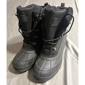 Kamik Fargo 2 Winter Boots Mens 12 Black Waterproof Insulated Snow Boots FARGO2W